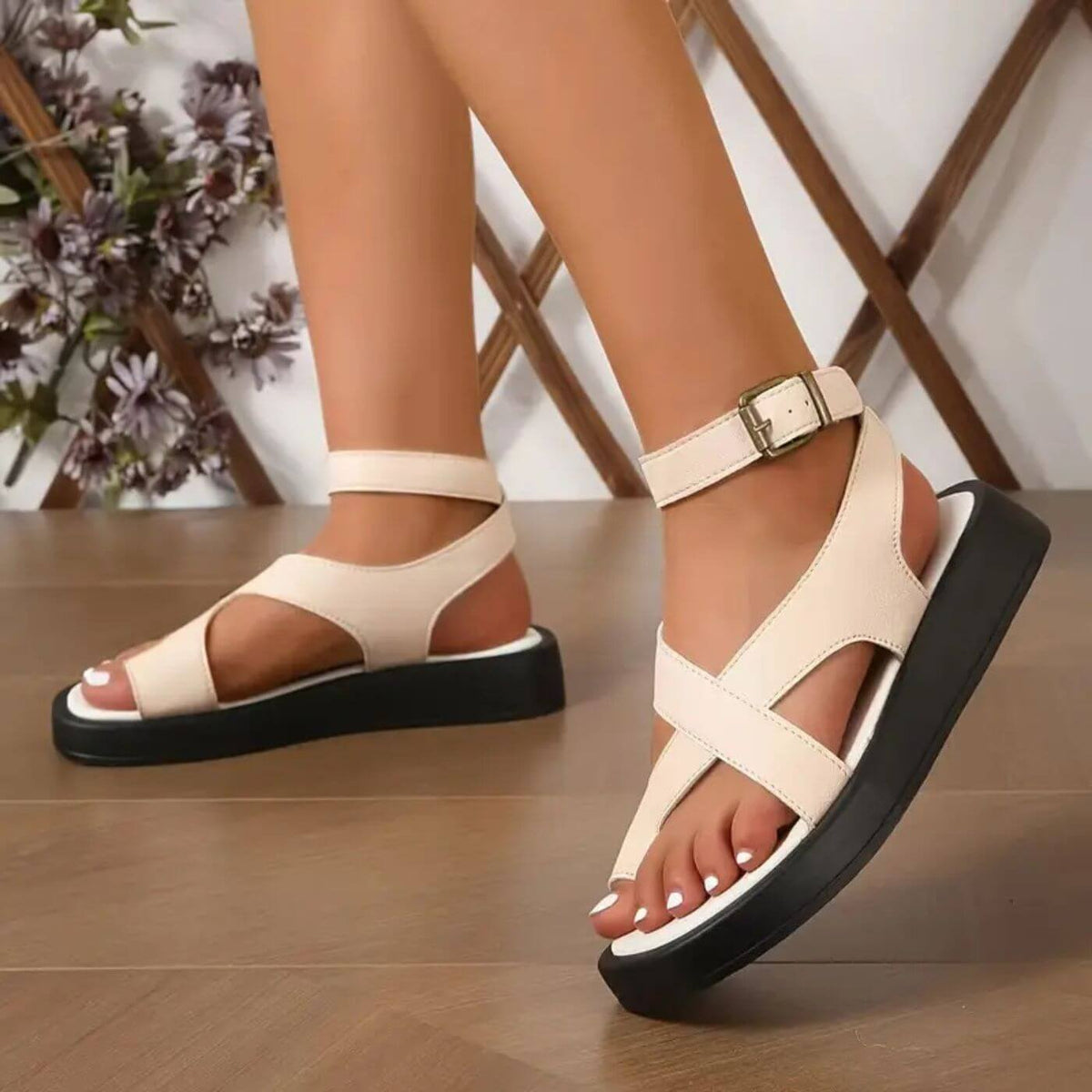 Karin | Damen Orthopädische Zehensteg Sandalen Komfort
