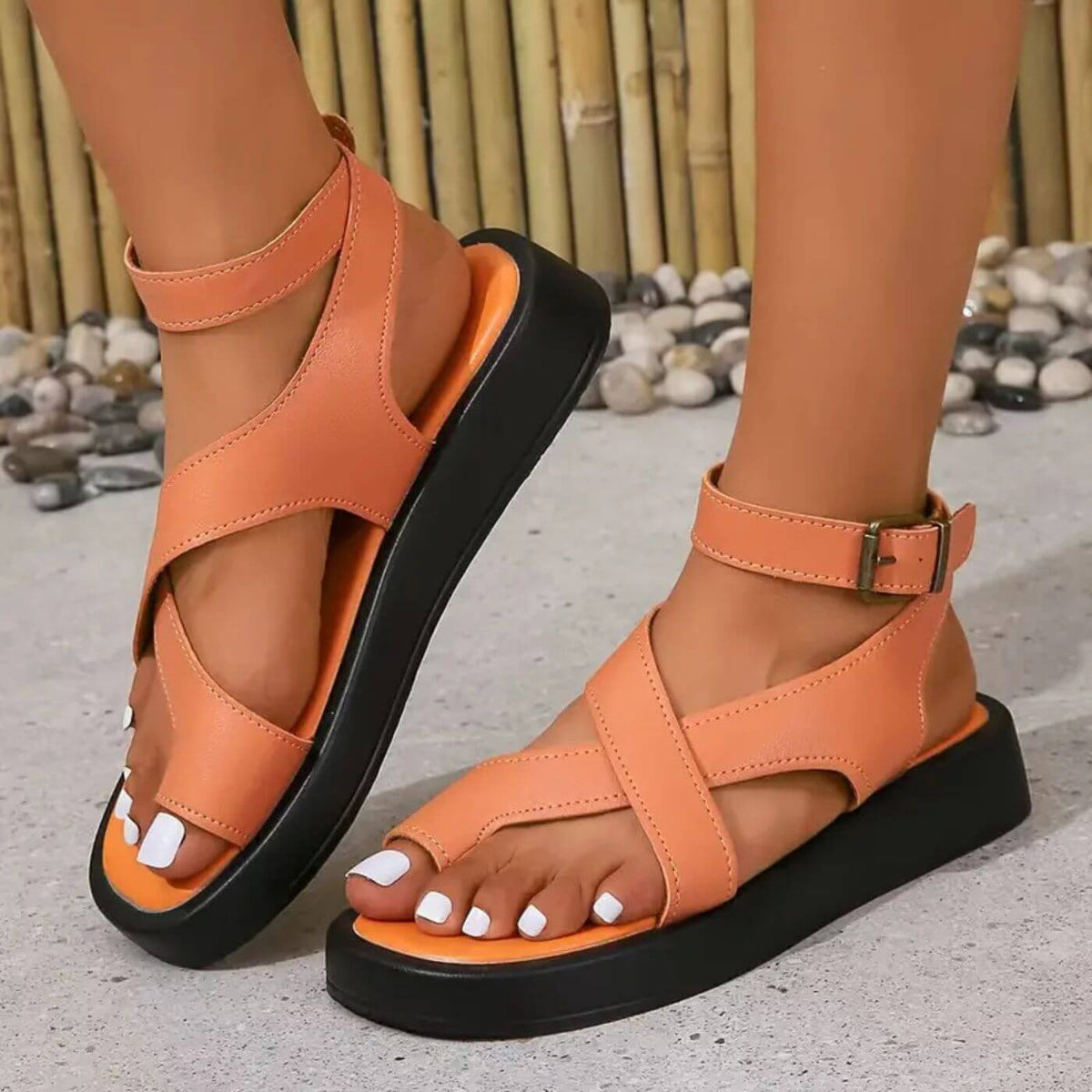 Karin | Damen Orthopädische Zehensteg Sandalen Komfort