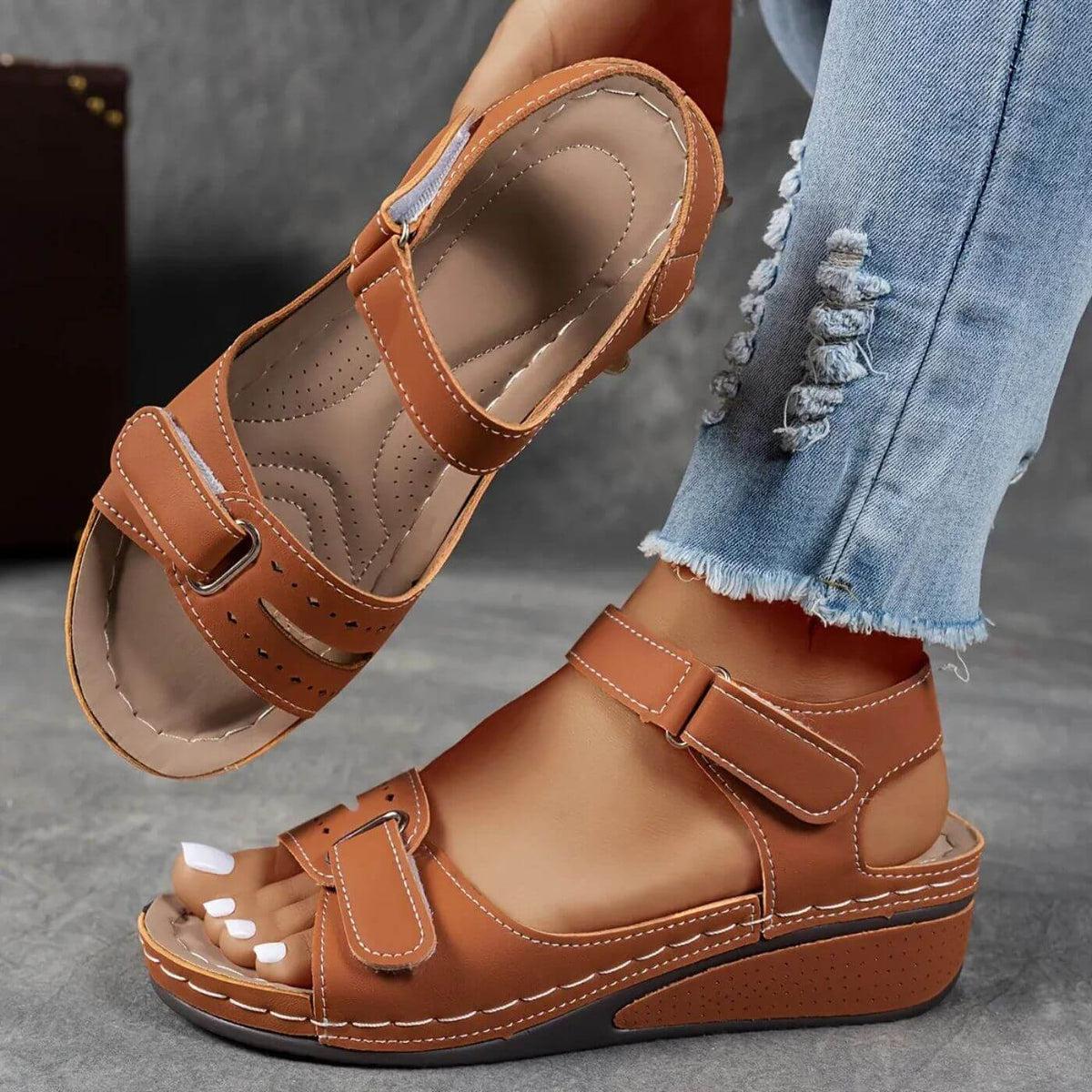 Karlotta | Damen Orthopädische Sandalen Komfort Sommer