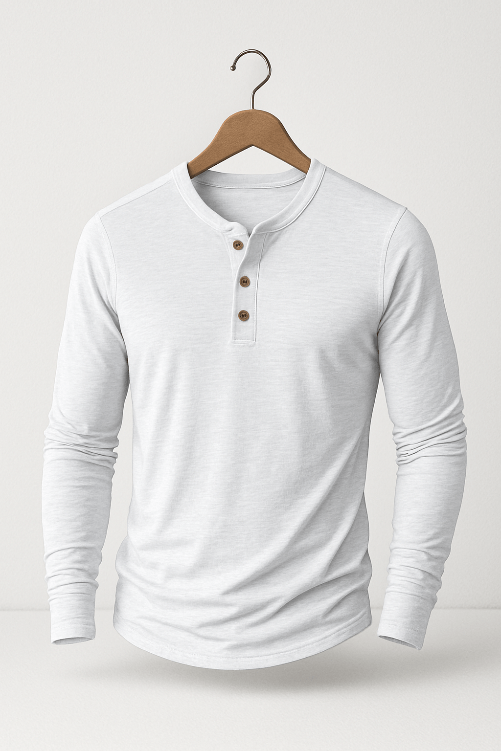 Langarm Shirt Herren | Henley-Knopfleiste & Cleanes Layering