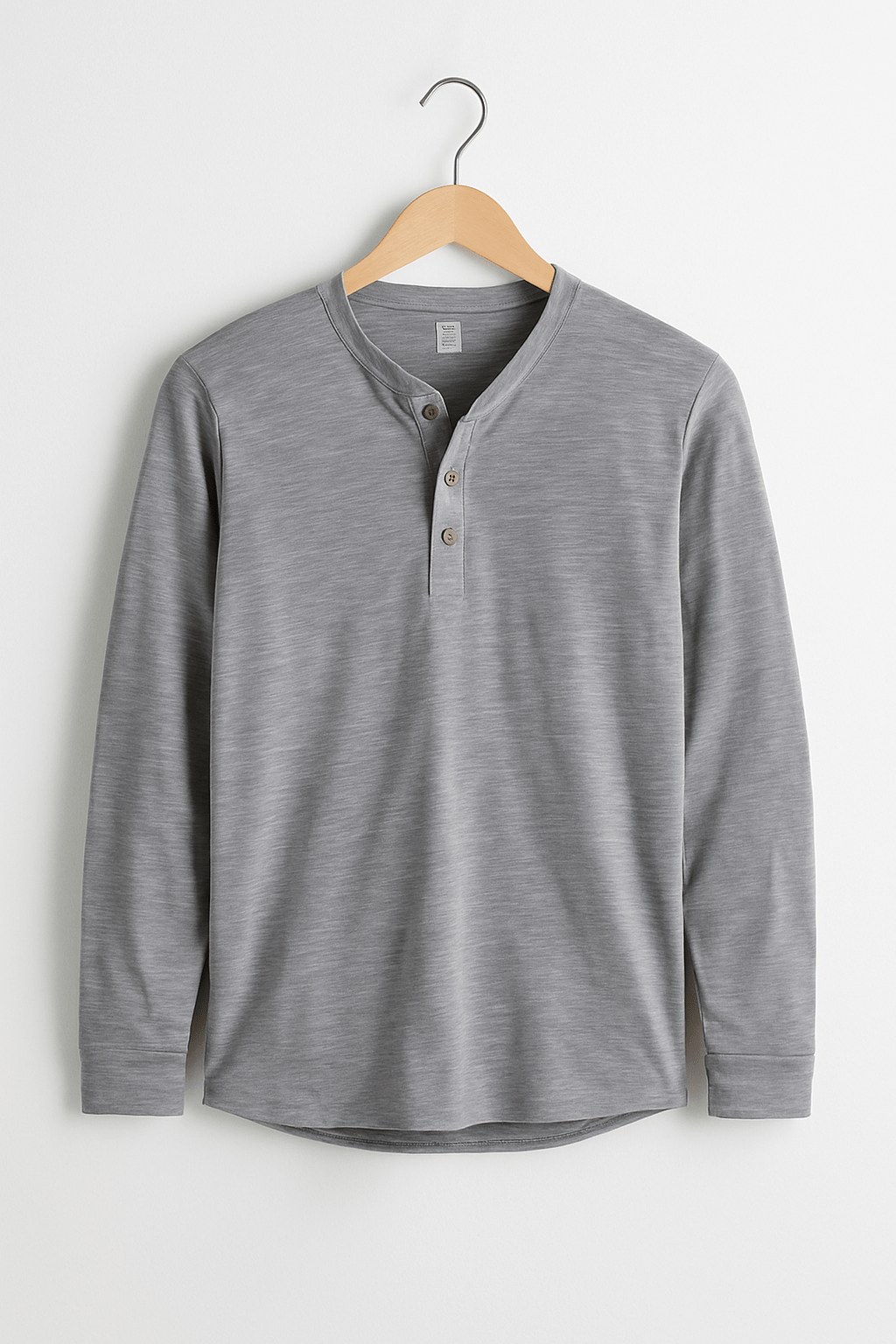 Langarm Shirt Herren | Henley-Knopfleiste & Cleanes Layering