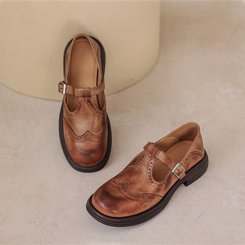 Lederschuhe Damen | Eleganter Riemen & Bequemer Halt