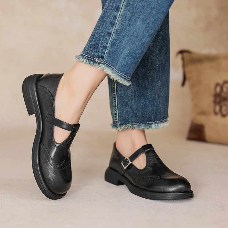 Lederschuhe Damen | Eleganter Riemen & Bequemer Halt