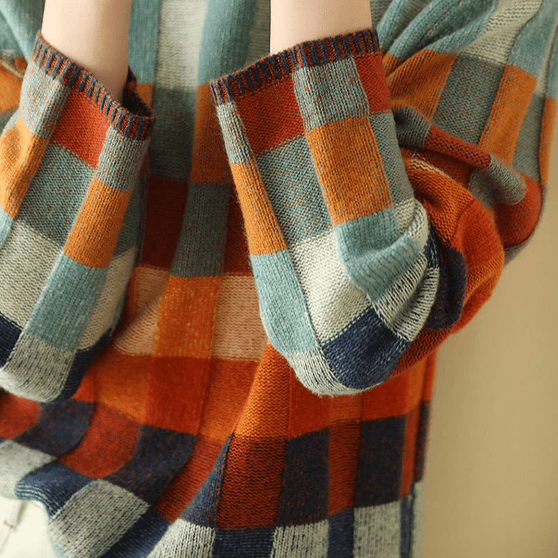Drune | Gemütliche Couture Cashmere Patchwork Rollkragenpullover