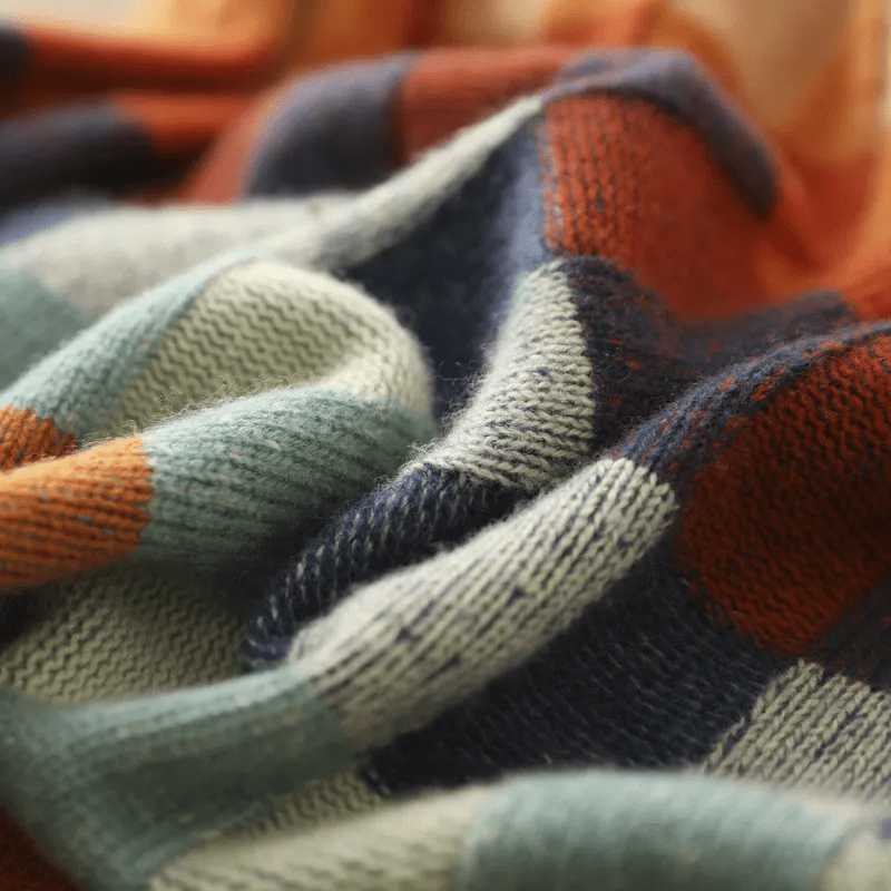 Drune | Gemütliche Couture Cashmere Patchwork Rollkragenpullover