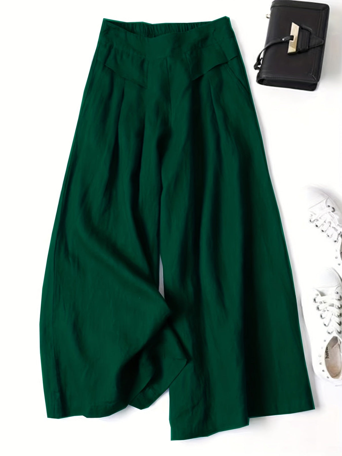 Chrissy | Leinenmix-Hose mit weitem Bein und elastischem Bund