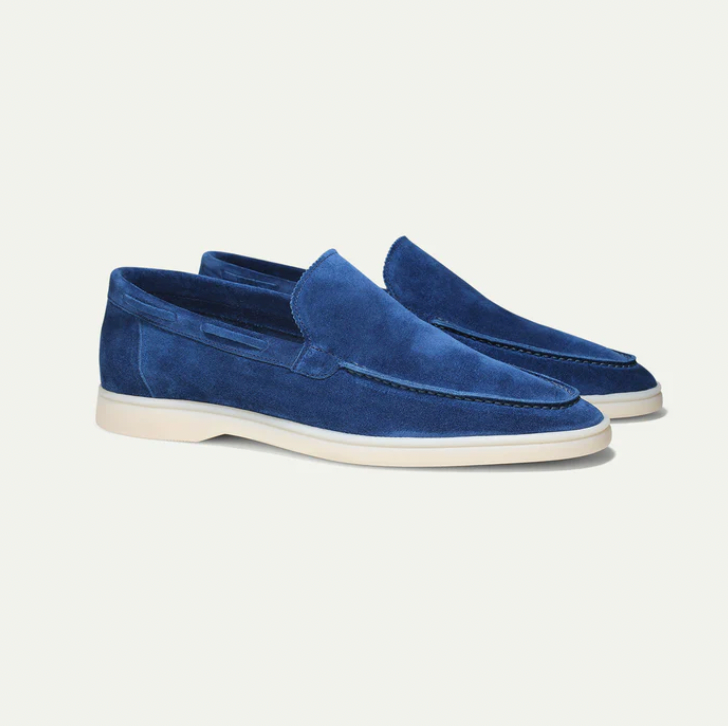 Loafer Herren | Cleaner Wildleder-Slipper mit leichter Plateausohle