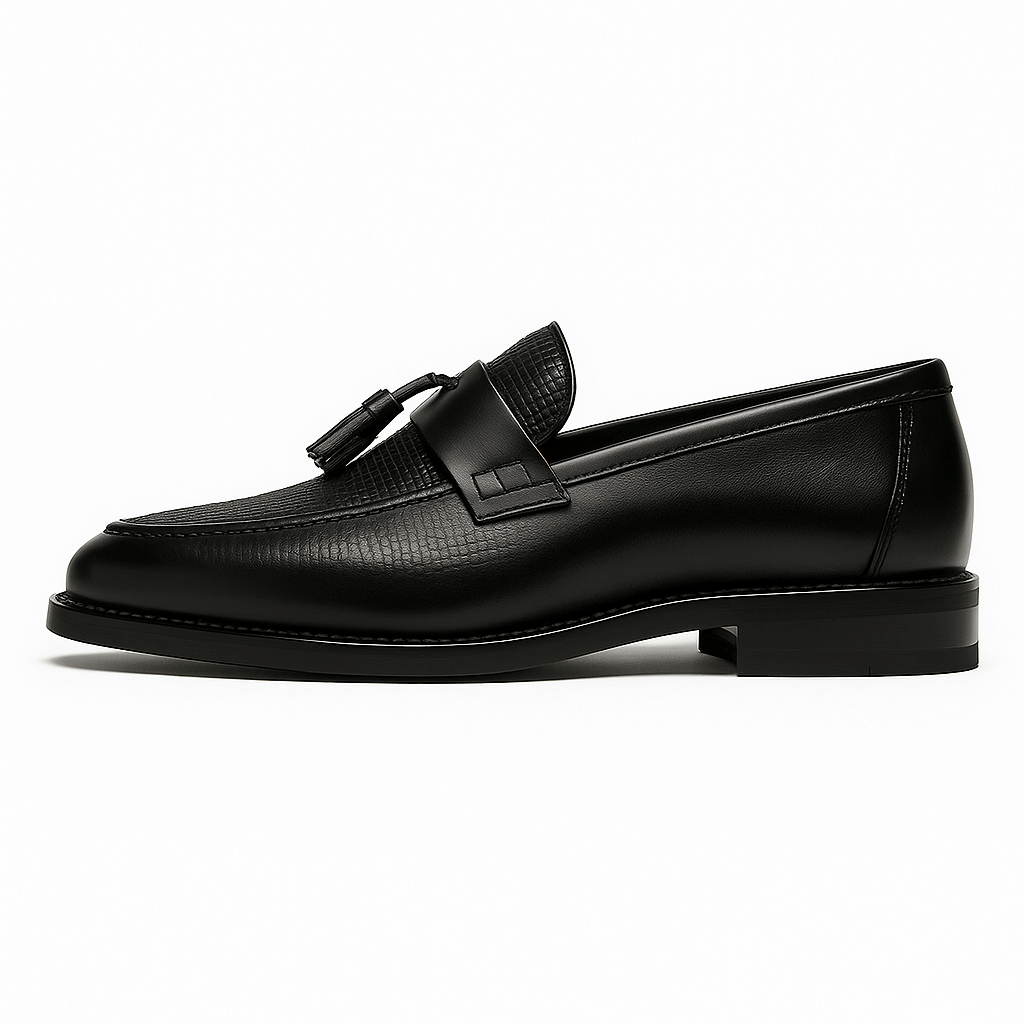 Loafer Herren | Eleganter Tassel-Slipper mit Flechtmuster & Lederbesatz