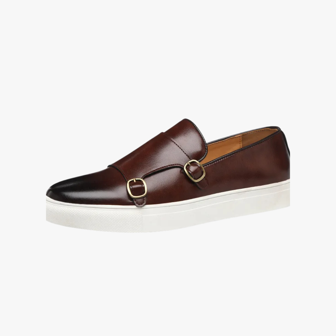 Patrick | Herren Frühling Double Monk Slip-On Loafers mit Schnallen
