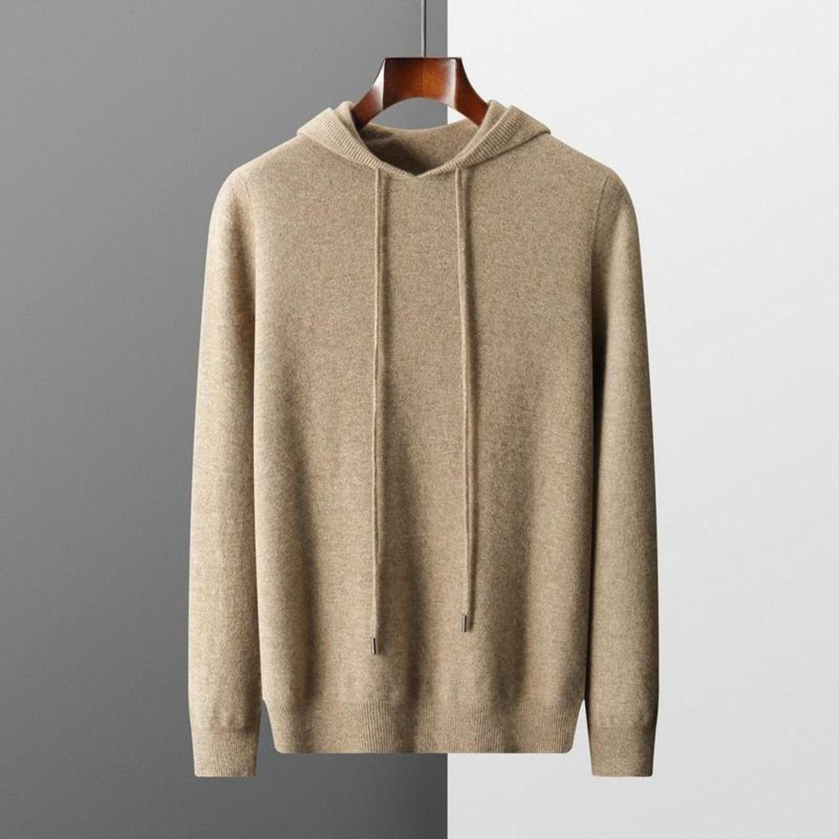 Malte | Herren Lässiger Strickpullover mit Kapuze