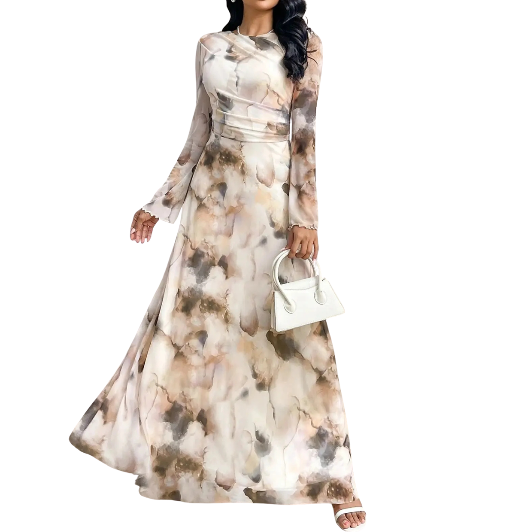 Julia | Luftiges Mesh Kleid mit Tie Dye Muster