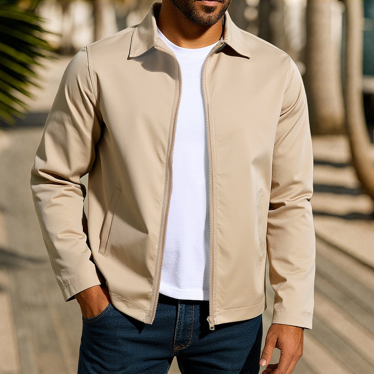 Herren lässige Freizeitjacke mit innovativer Windschutztechnologie Drune