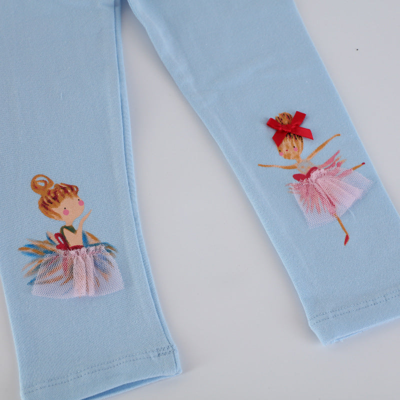 Mädchen Leggings mit Ballettmotiv Drune