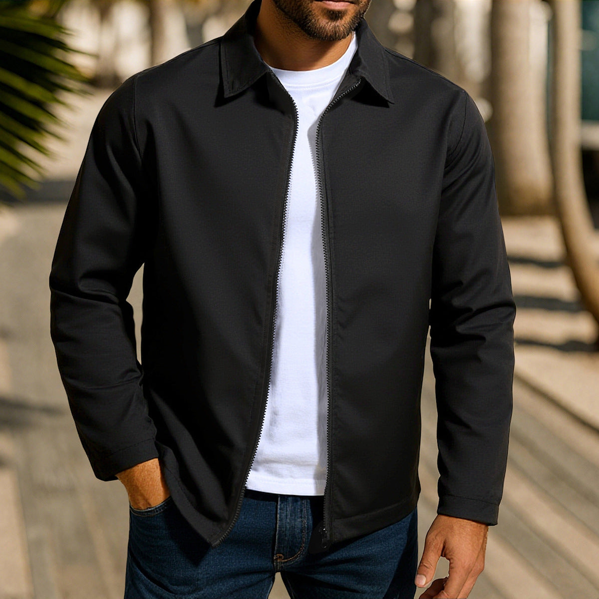 Herren lässige Freizeitjacke mit innovativer Windschutztechnologie Drune