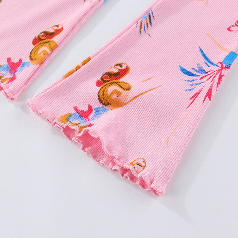 Mädchen Leggings mit buntem Ballerina-Design Drune