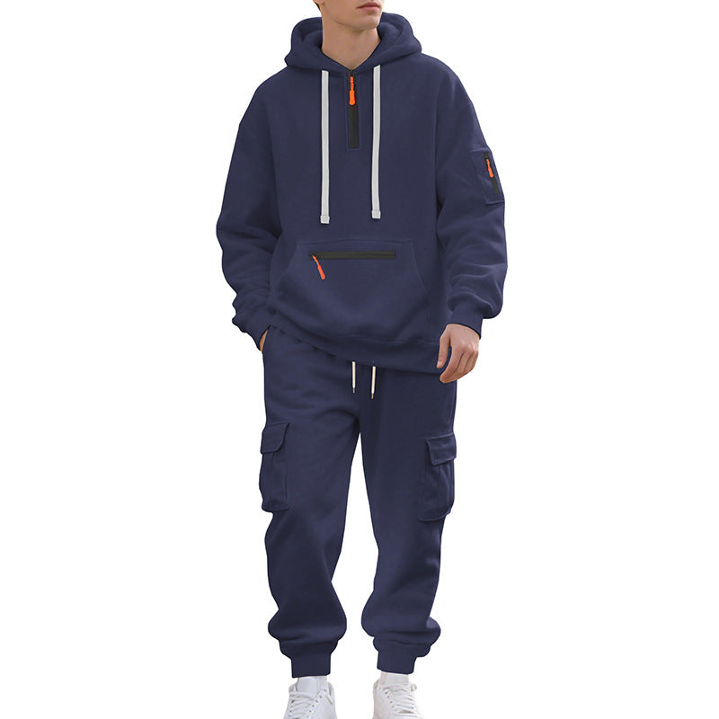 Herren nan utilitaristisches Kapuzenpullover und Cargo-Jogginghose Set Drune