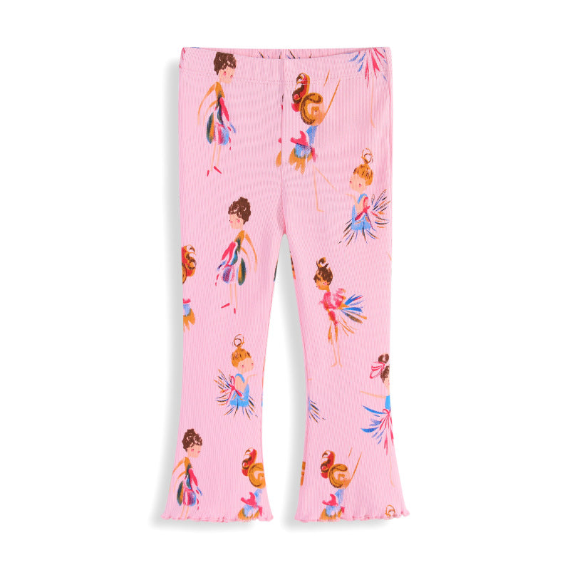 Mädchen Leggings mit buntem Ballerina-Design Drune