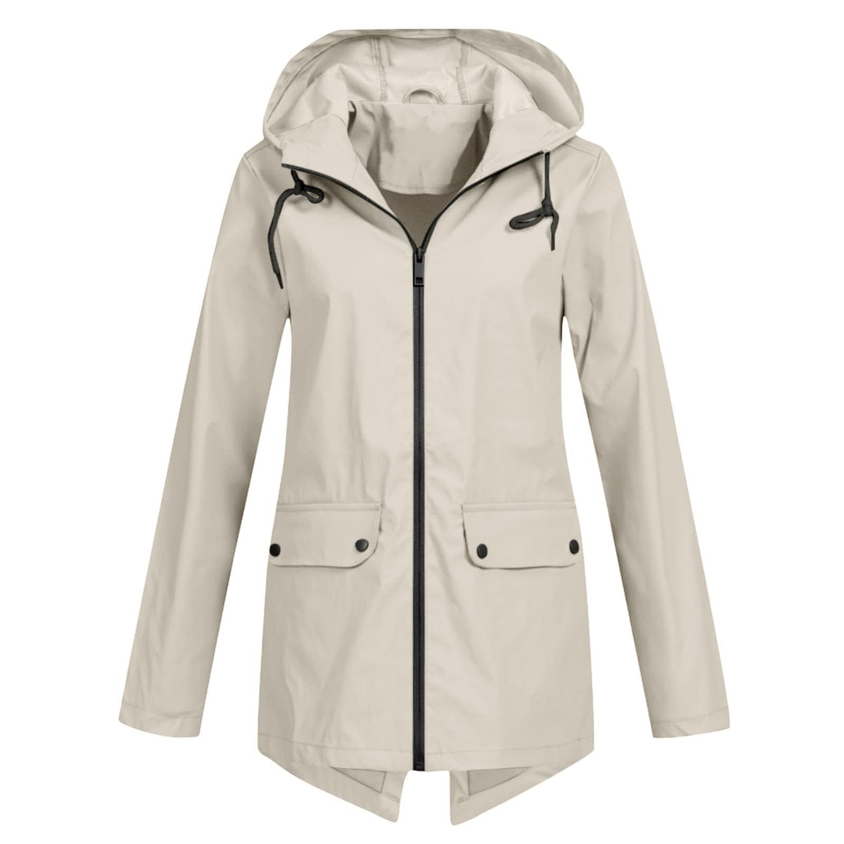 Bettina | Damen Jacke mit Kapuze, Reißverschluss und Fronttaschen