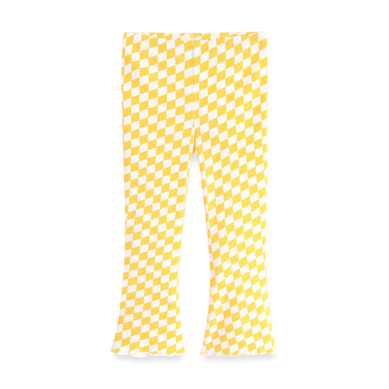 Mädchen Schlagleggings mit kariertem Design Drune