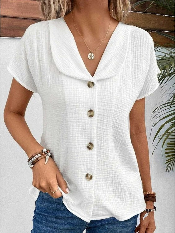 Mia - Elegante Damenbluse in Weiß