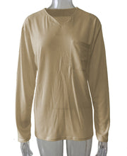 Khaki mit Tasche, Langarm