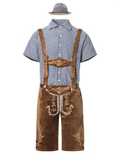 82353【Schwarzes Oberteil + braune Latzhose + graue Mütze】
