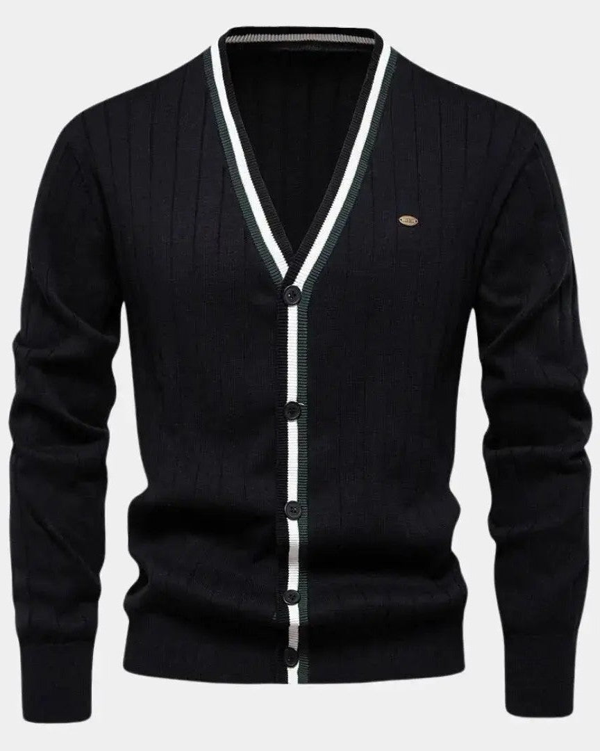 Joachim | Herren Baumwollpullover mit Knöpfen – Knopf Pullover Herren