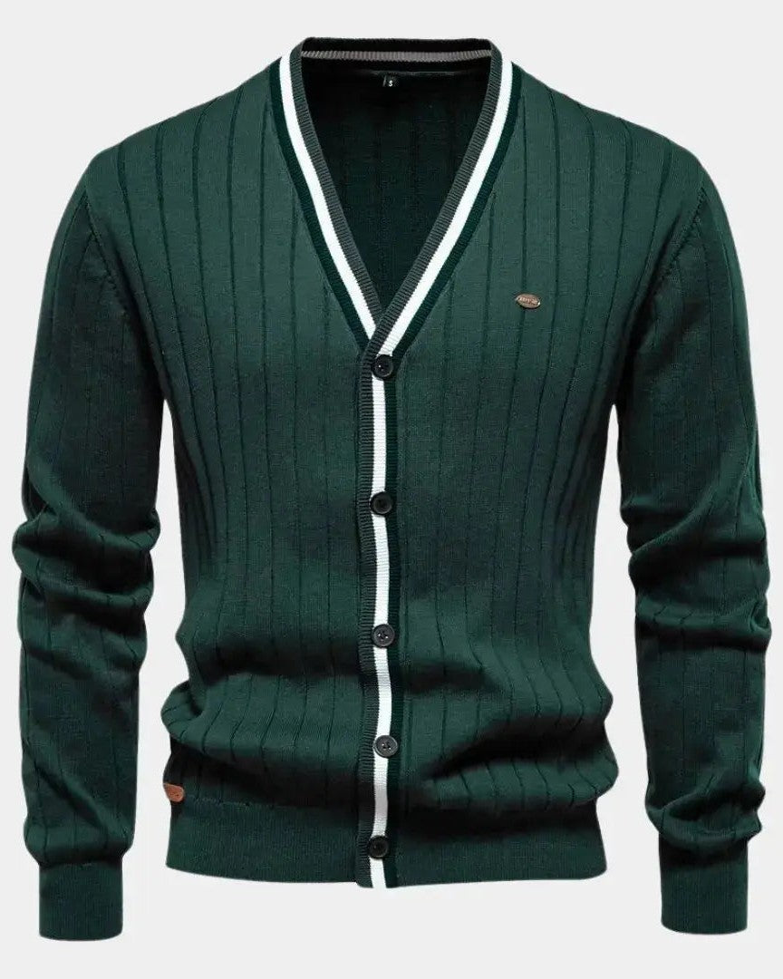 Joachim | Herren Baumwollpullover mit Knöpfen – Knopf Pullover Herren
