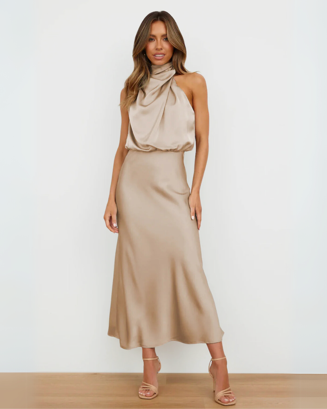 Theodosia - Drapiertes Maxikleid