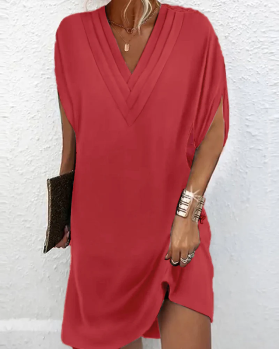 Adora - Soft-Touch-Wickelkleid mit V-Ausschnitt