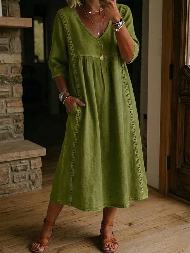 Zelmiraa – Midikleid Mit Seitentaschen
