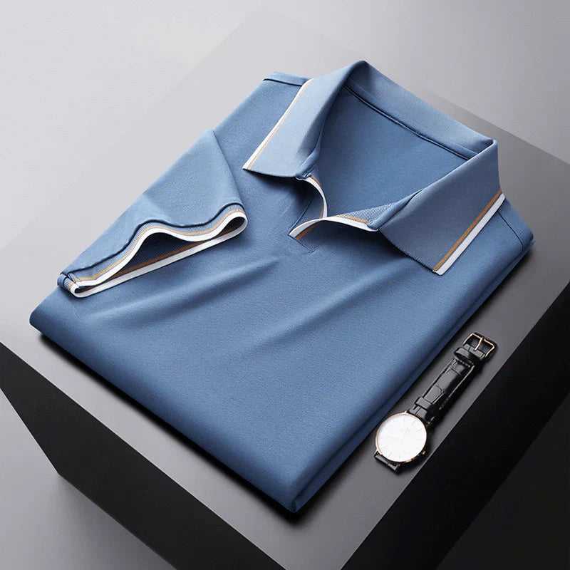 Poloshirt Herren | Classic Fit mit Kontrastkragen & Streifendetails