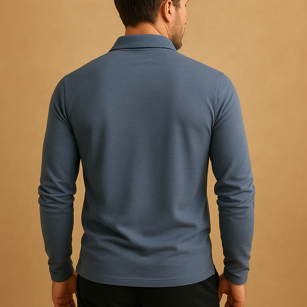 Poloshirt Herren | Langarm-Komfort & gepflegter Kragen