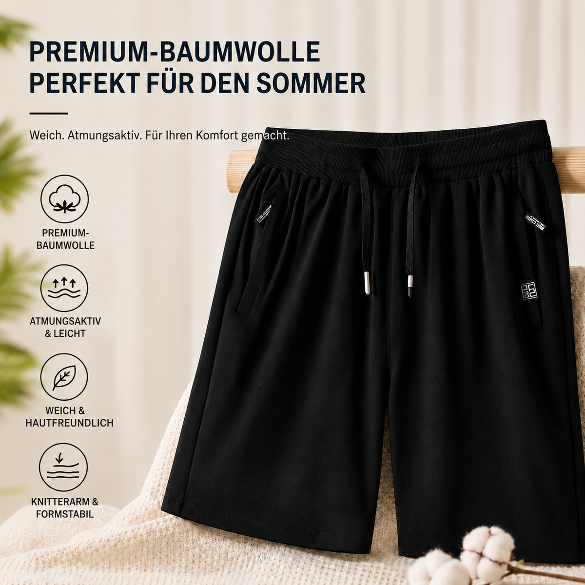 Iron™ Shorts aus Premium-Baumwolle mit kühlender Technologie
