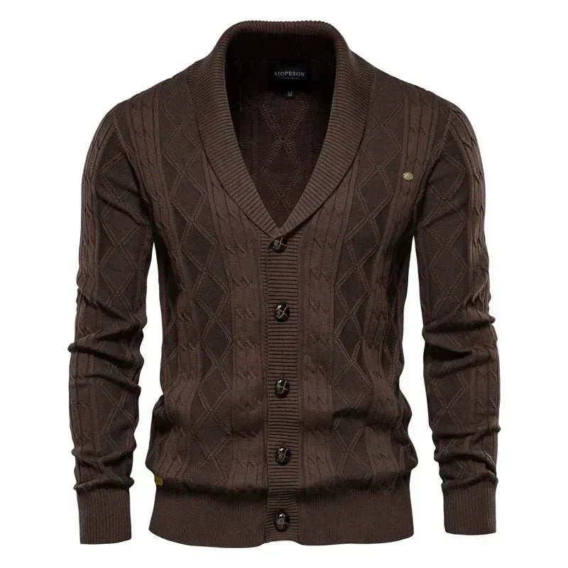 Herren-Cardigan mit Knopfleiste