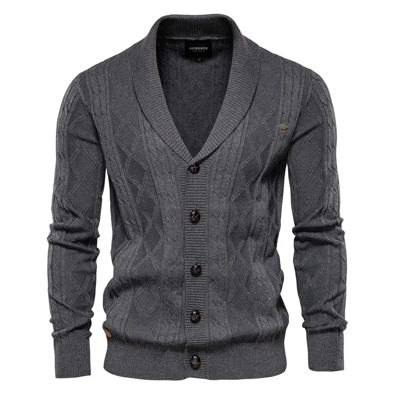 Herren-Cardigan mit Knopfleiste