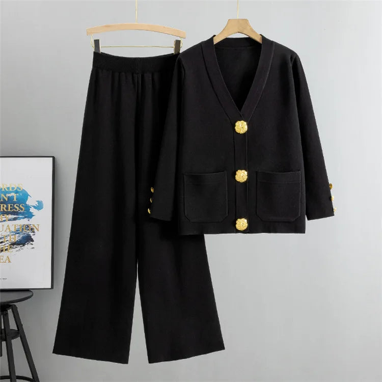 Altesse™ Set Mit Goldenen Knöpfen und Weiter Pantalonhose