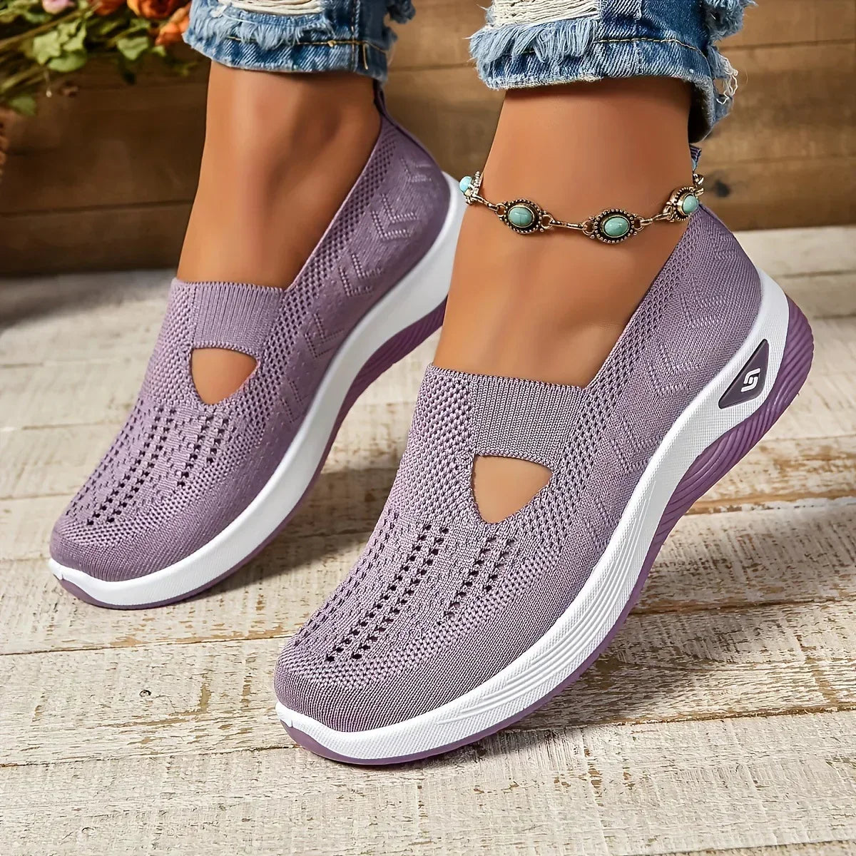 Madelline - Damen-Slipper mit Keilabsatz
