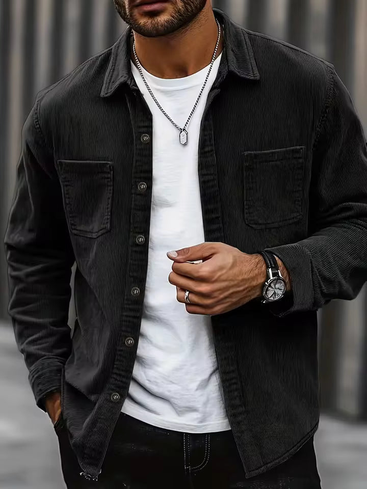 Niroshan - Langärmliges Overshirt Aus Cord