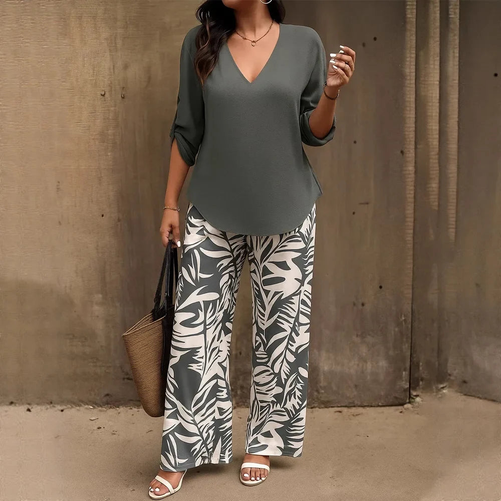 Bellariva™ Set mit Gemusterter Hose und Leichter Bluse