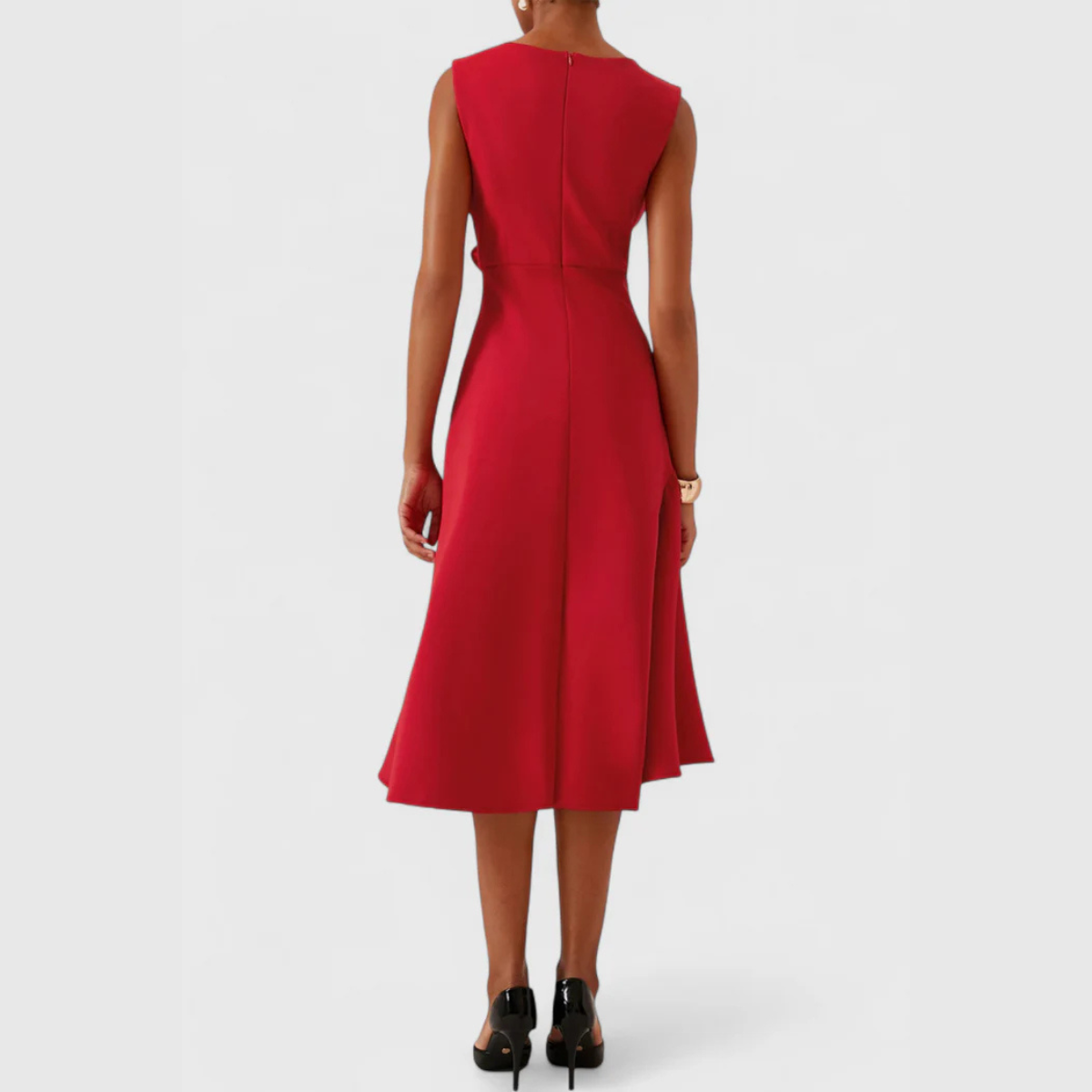 Elfriede | Damen Ärmelloses Midikleid Drapiert Asymmetrisch – Asymm. Midi Drapiert 2026