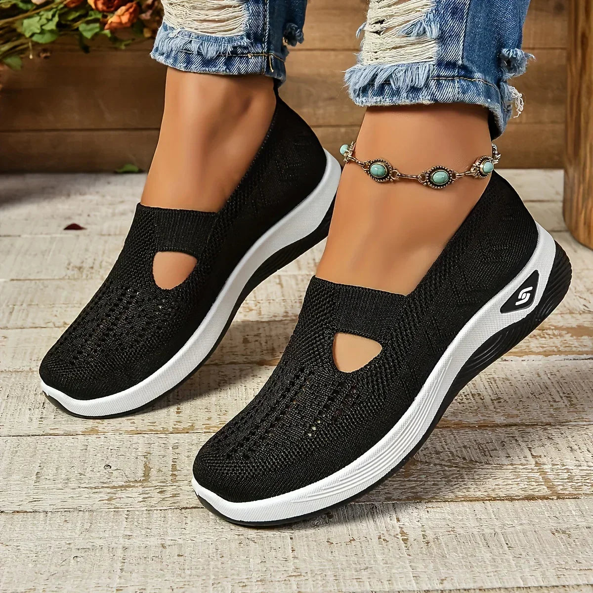 Madelline - Damen-Slipper mit Keilabsatz