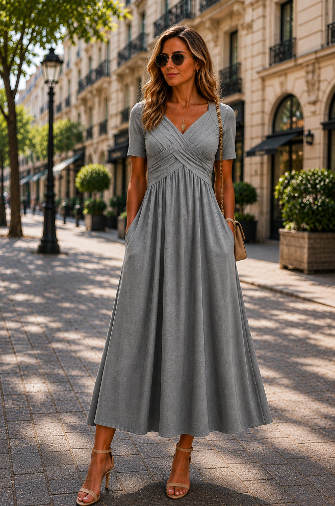 Helena | Elegantes A-Linien Midikleid