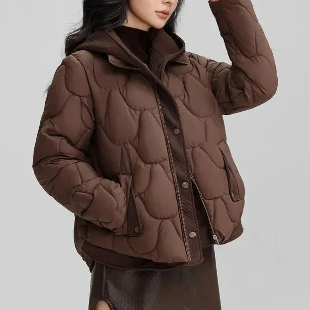 FrostHaven™ Steppjacke Mit Kuscheliger Kapuze