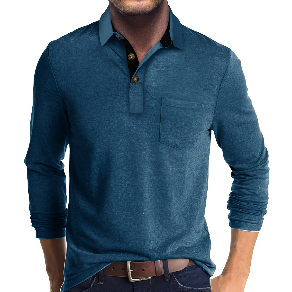 Marty - Komfortables Herren-Poloshirt mit langen Ärmeln