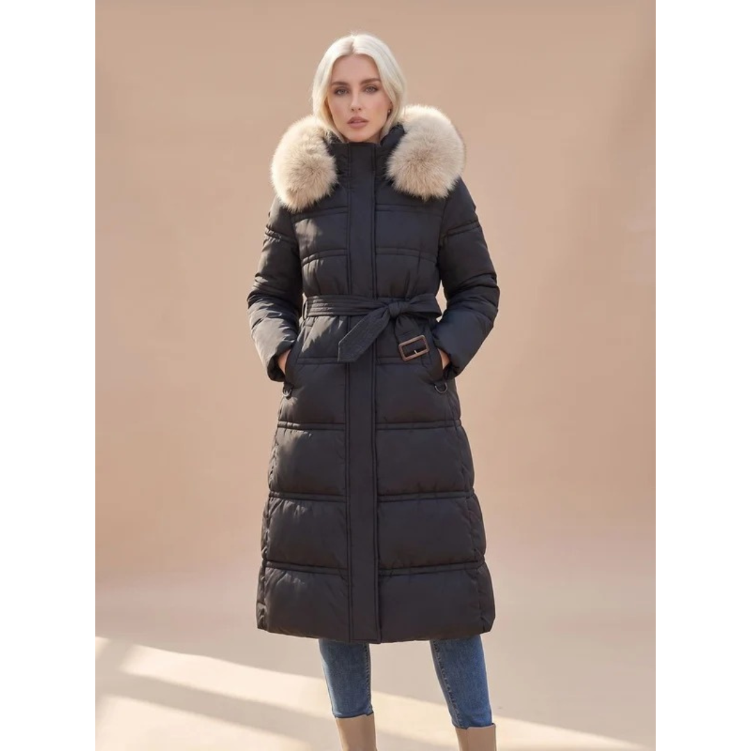Serafina | Damen Puffer Winterjacke mit Kapuze und Wärme Begleiter