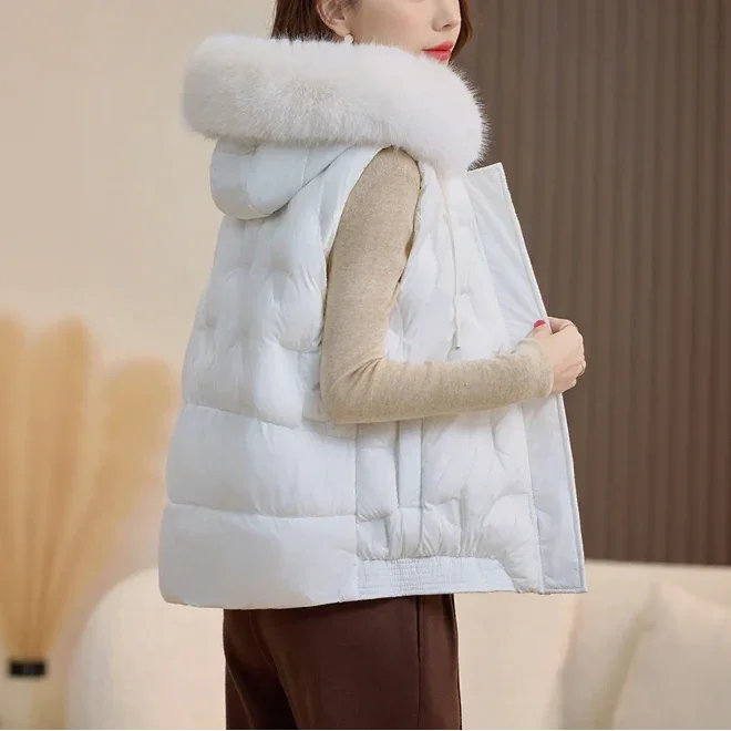Softline Édition™ Steppweste mit Abnehmbarem Kunstpelzkragen / Die Eleganteste Schicht des Winters!
