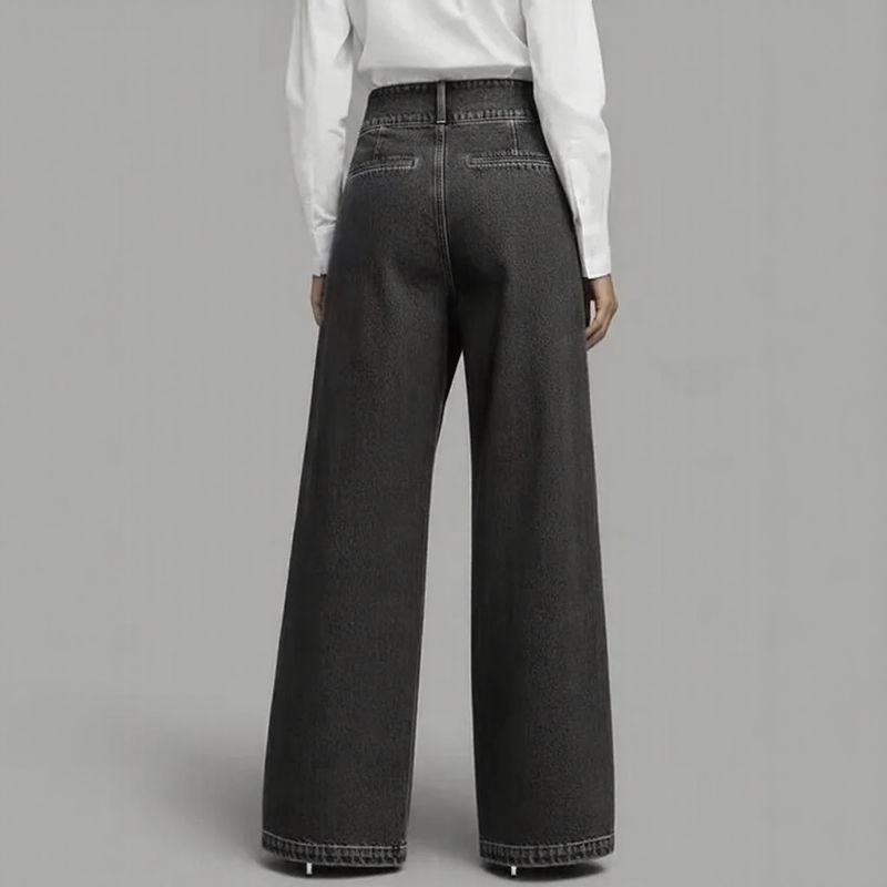 Anya™ Jeans mit Wickeleffekt und asymmetrischer Frontüberlappung