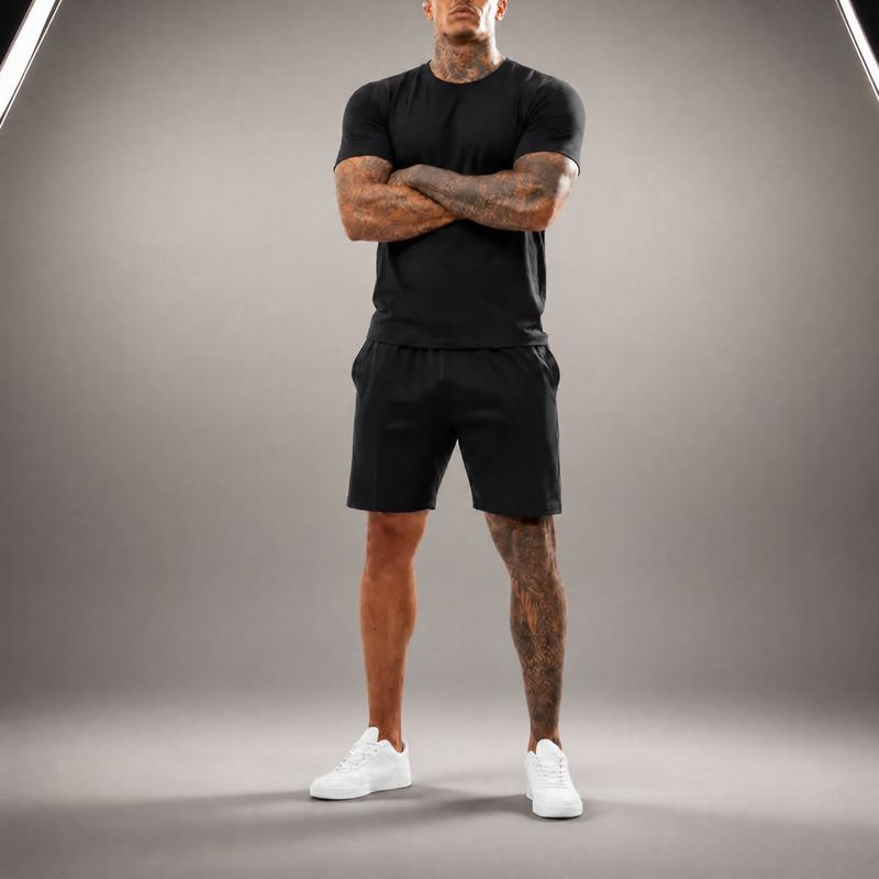 Bryan™ Basic-T-Shirt- und Shorts-Set mit Seitentaschen