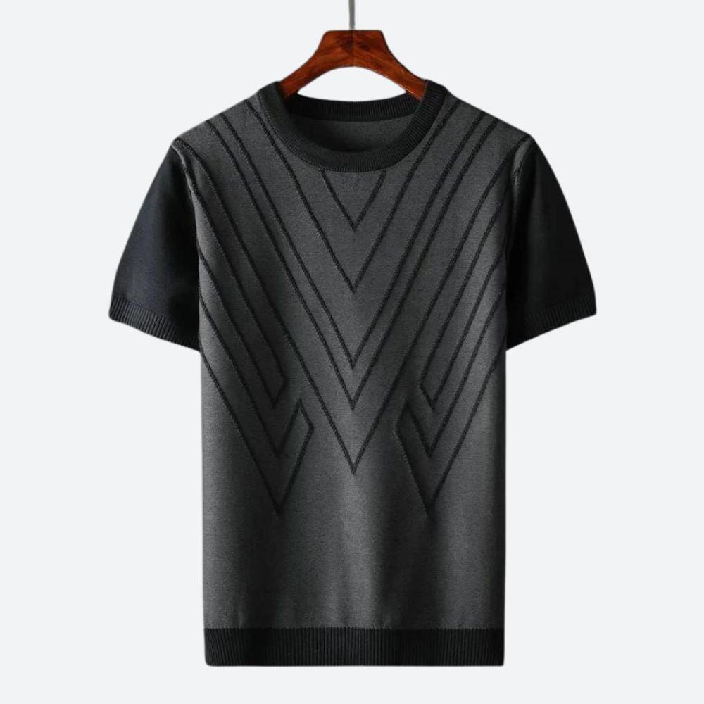 Texturierter Strick T-Shirt Herren | Struktur-Design & Atmungsaktiver Komfort